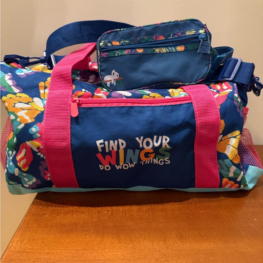 Girl Scout Colorful Floral Duffel Bag. Girl Scout Koala belt bag ( never used )